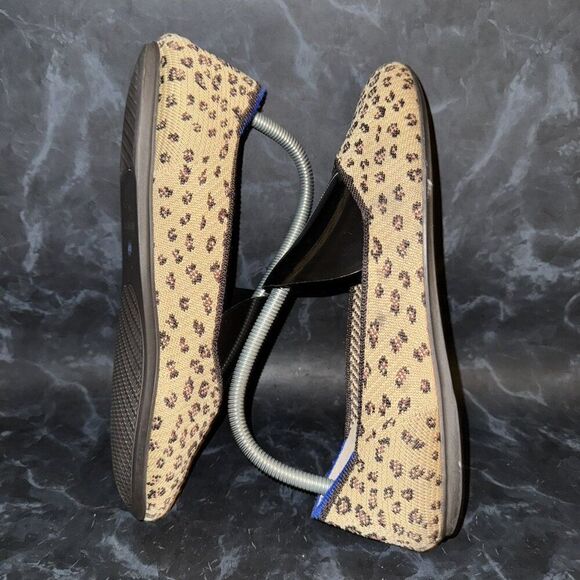 Rothy's The Flat Cheetah Print Knit Slip On Ballet Flats Shoe Womens Size 8.5 - Picture 5 of 9